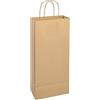 Buste per 2 bottiglie in carta riciclata avana 18 x 39 x 8 cm. personalizzate o neutre