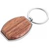 Portachiavi in legno personalizzato Oval Wood personalizzate o neutre