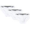 Emporio Armani 3-pack Brief Essential Monogram, Boxer Uomo, Bianco, L