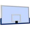(05) TABELLONE BASKET IN CRISTALLO TEMPERATO TRASPARENTE CM 180X105X18