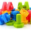 SIENIANLINE Gioco Dadi e Bulloni - Gioco Vite Colorato 32 pz, Nuts and Bolts Toys