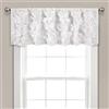 Lush Decor Riley Tenda per finestra (pannello singolo), poliestere, bianco, 137,2 cm di larghezza x 45,7 cm di lunghezza (confezione da 1)