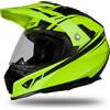 casco enduro stradale Ufo Aries doppia visiera trasparente grande fumè  piccola Dual Off Road (L) : : Auto e Moto