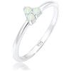 Elli Anello Donna Elegante Trio con Opale in Argento Sterling 925