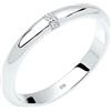 DIAMORE Elli diamonds Anello Donne Classico con diamante (0,04 Ct.) In Argento Sterling 925