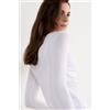 Intimissimi Maglia Manica Lunga Scollo A Barchetta In Micromodal Bianco