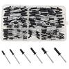 WeqeYent 200 Pezzi M3.2/M4/M5 Rivetti Ciechi in Lega di Alluminio, Kit Assortimento, 6 Misure per Metallo Legno Plastica Costruzione di Componenti (Nero)
