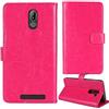 Dingshengk Rosa Custodia in Pelle Flip Caso Protettiva Cover Skin Wallet per BRONDI Amico Smartphone S Nero 5.7