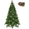 XONE Kit Magico Natale: Albero Edward 240 + 900 LED Bianco Caldo - PVC + PE Real Touch