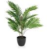HJH Office Pianta artificiale ARECA Altezza 70 cm Verde Deco Oro palma da frutto facile da curare Palma da interno artificiale, 871009