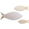 Petra's Bastel News A-KFH3560 Pesciolini in Legno di 3 Misure Diverse, 60 Pezzi