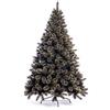 Nataland Albero di Natale Artificiale Nero con Punte Oro Modello Elgon Altezza 210 Cm, Abete Super Folto con Effetto Realistico e Rami con Aghi Anticaduta