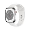 Apple - Watch Series 8 Gps + Cellular 45mm Acciaio-argento - Bianco