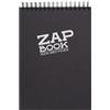 Clairefontaine 8363C - Blocco spiralato in testa Zap Book 160 fogli 100% riciclato bianco 21x29.7 cm 80 g, copertina nera