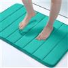 Homaxy zerbino Ingresso casa 40 x 60 cm, Morbido e Lavabile Zerbino da Interni per Interno, Antiscivolo e Essorbente zerbino,Tappeto Entrata Interno Resistente Sporco, Pavone verde
