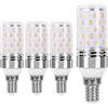 SanGlory Lampadine Led E14 Bianca Calda Lampadina E14 9W 2700K E14 Luce Calda, Attacco Edison E14 LED Bianco Caldo, Equivalenti a 80W, Non Dimmerabile, Pacco da 4