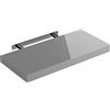Casaria Mensola da Parete Legno 50cm Supporto 50-110cm Pensile 15kg Cucina Libreria Grigio Lucido