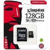 Italy's Cartridge Micro SDHC 128GB Classe 10 SDCS/128GB UHS-I Kingston Canvas SELCET - MicroSD 128GB 80MB/s con Adattatore