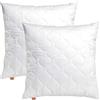 sleepling 195854 cuscino per letto | Imbottitura per Cuscini | Oekotex | lavabile 60 gradi | Prodotto in UE | Garanzia di imbottitura | Garanzia di taglia | 65 x 65 cm, bianco