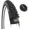 ECOVELO 1 COPERTONE 27.5 x 2.25 + CAMERA PNEUMATICO NERO 57-584 PER MTB 27" POLLICI MOUNTAIN BIKE BICICLETTA