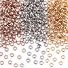 UNICRAFTALE Circa 360 pz 3 Colori 1.5mm Perline Rondelle in Acciaio Inox Perline Distanziatore Colore Misto Perline Piccole Rotonde per La Creazione di Gioielli, 0.8mm Foro