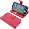 foto-kontor Custodia a Libro Compatibile con Brondi Amico Smartphone XS Nero Cover di Colore Rosso