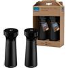 Amefa MODERN WOOD - Macinasale e pepe, 2 pezzi, colore: Nero