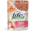 Life Cat Natural Adult Bustine per Gatti - Tonno con Salmone - 10x70 gr