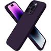 ORNARTO Cover per iPhone 14 Pro Silicone,Antiurto,Viola Scuro | Silicone Liquido Premium,Protezione Completa,Morbida al tatto,Custodia per Telefono con Fodera in Microfibra Antigraffio