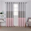 Exclusive Home Curtains, Tende a Righe in Seta Sintetica, Coppia di Tende a Pannello con Occhielli, per Finestra, 54 x 84 cm