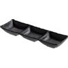 LEONE Coppetta quadrata 3 scomparti nera melamina cm 27x9x3h