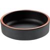 LEONE Coppetta tonda nero/terracotta melamina Ø cm 11,5x3,6h