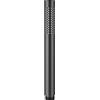 Acefy Soffione Doccia Portatile in Ottone ad alta Pressione Soffione Doccia a Risparmio Idrico Con Ugelli in Gomma di Facile Pulizia Funzione Singola (Doccetta nera)