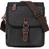 RAVUO Piccola Borsa a Tracolla, Borse a Spalla da Uomo Tela Unisex Borsello Tracolla Sacchetto Messenger per Lavoro e Viaggio