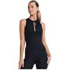 2XU Aero Tri Singlet Canotta Senza Maniche, Nero/Hyper Coral, M Donna