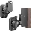Cozycase Coppia Supporti da Parete per Altoparlanti - 2 pezzi【Girevoli】【Inclinabili 】 regolabile Staffe per Casse a parete con raccordi, per Speakers fino a 3,5 kg, Nero