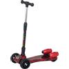 HOMCOM Monopattino pieghevole per bambino 3-8 anni con 3 ruote, altezza regolabile 63-81cm, razzo a spruzzo musica luce, rosso