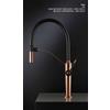 Newform - O'Rama miscelatore cucina con bocca girevole ed orientabile rame bronzato spazzolato e nero opaco cod. 68730.57.067