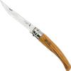 Opinel Coltello con lama ripiegabile a filettare manico in legno di olivo Virobloc, lama inox