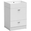 Colavene - Mobile a terra [2 cassetti] + Volant 60X50 - MTC6050+LAB6050 : Colore mobile - Rovere chiaro