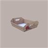 LUCGEL 10 Pz Cesto per Confezioni Regalo Natalizie in Cartoncino Marrone grafica Ceralacca Rettangolare Mediio Grande 390x280H90mm