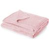 Dreamscene, coperta morbida a nido d'ape a nido d'ape, 200 x 240 cm, 100% poliestere, finta pelliccia, rosa cipria, king size