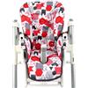BambiniWelt by Rafael K. BAMBINIWELT Coprisedile di ricambio compatibile con Peg Perego Prima Pappa-Diner (bianco rosso ABC)