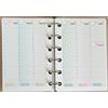 OY OY Ricambio formato POCKET 8 X 12 cm. con 6 fori Agenda Planner Refill Insert Weekly Planner Organiser Pocket A7 (Italiano senza date)
