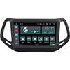 Jf Sound car audio system Autoradio Custom Fit per Jeep Compass Android GPS Bluetooth WiFi Dab USB Full HD Touchscreen Display 10 processore 8core e comandi vocali, Nero