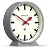 Newgate® M Orologio da scrivania Mantel Railway | Progettazione moderna dell'orologio rotondo della stazione | Grigio | Stile contemporaneo per scrivania, tavolo, mensola o comodino