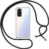 Pnakqil Custodia Cordino Cover per Xiaomi Redmi Note 11 Pro 6.67 Girocollo Collana Cordoncino Collo Cordini Cordino Tracolla Catena Silicone Protettiva Trasparente Custodia Cover, Nero