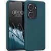 kwmobile Custodia Compatibile con ASUS Zenfone 10 / Zenfone 9 Cover - Back Case per Smartphone in Silicone TPU - Protezione Gommata - petrolio