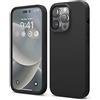 elago Cover Silicone Liquido Custodia Compatibile con iPhone 14 Pro Case (6.1), Silicone Premium, Protezione Totale - Cover Antiurto a 4 Strati, Custodia Morbida Microfibra Antigraffio (Nero)