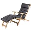 AMBIENTE HOME Ambientehome, Cuscino per sdraio, ca. 195 x 49 x 10 cm, cuscino imbottito, grigio, edizione 20070